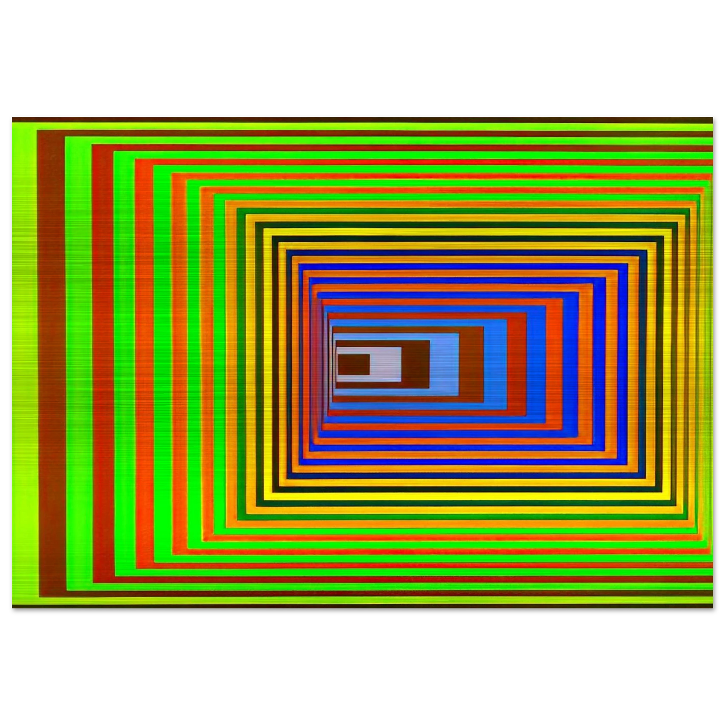 Vonal Stri - 1975 - Victor Vasarely Brushed Aluminum Print - 70x100 cm / 28x40 inches | Victor Vasarely Aluminum Print | Victor Vasarely Prints