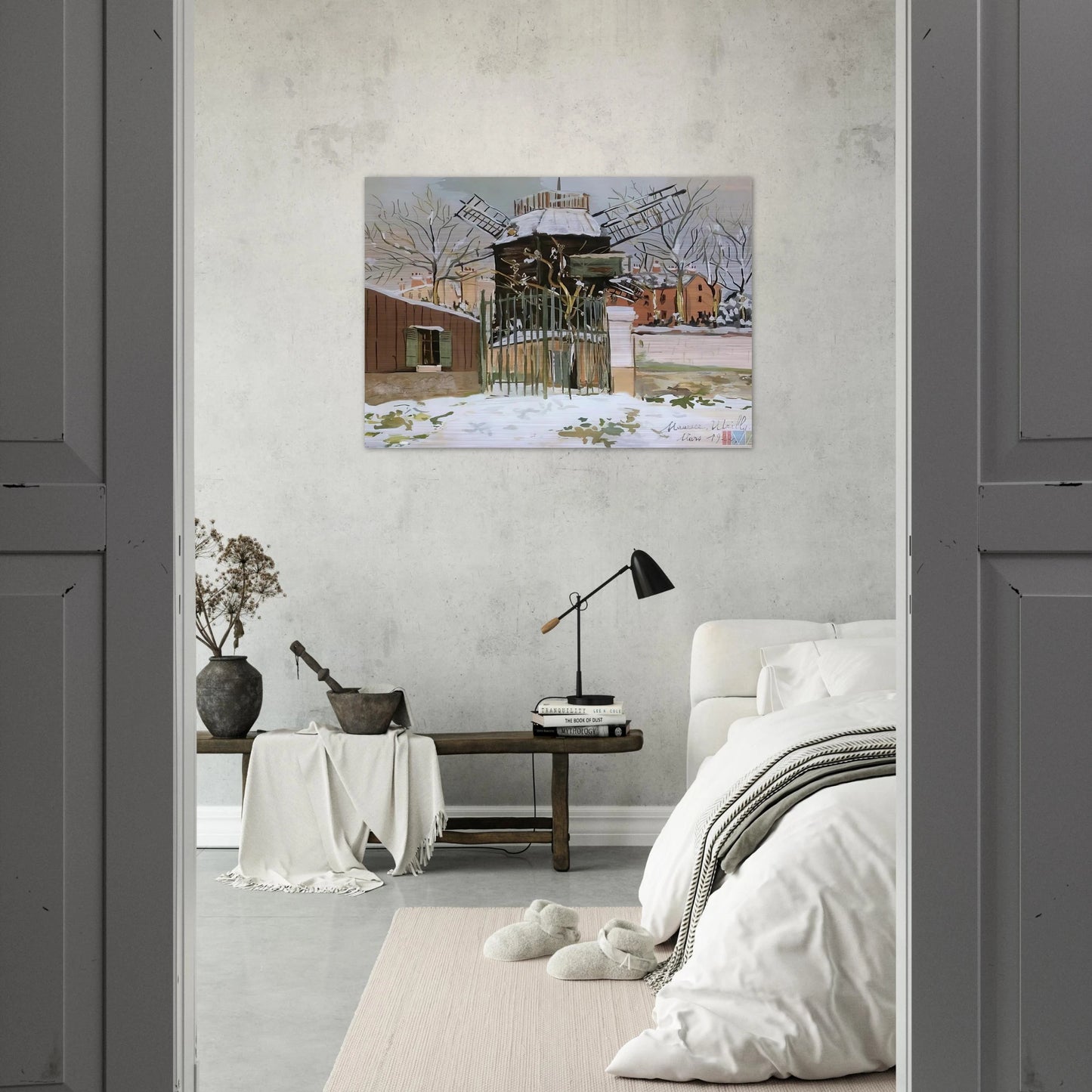 MOULIN DE LA GALETTE 2 - Maurice Utrillo Brushed Aluminum Print - 70x100 cm / 28x40 inches | Maurice Utrillo Aluminum Print | Maurice Utrillo Prints