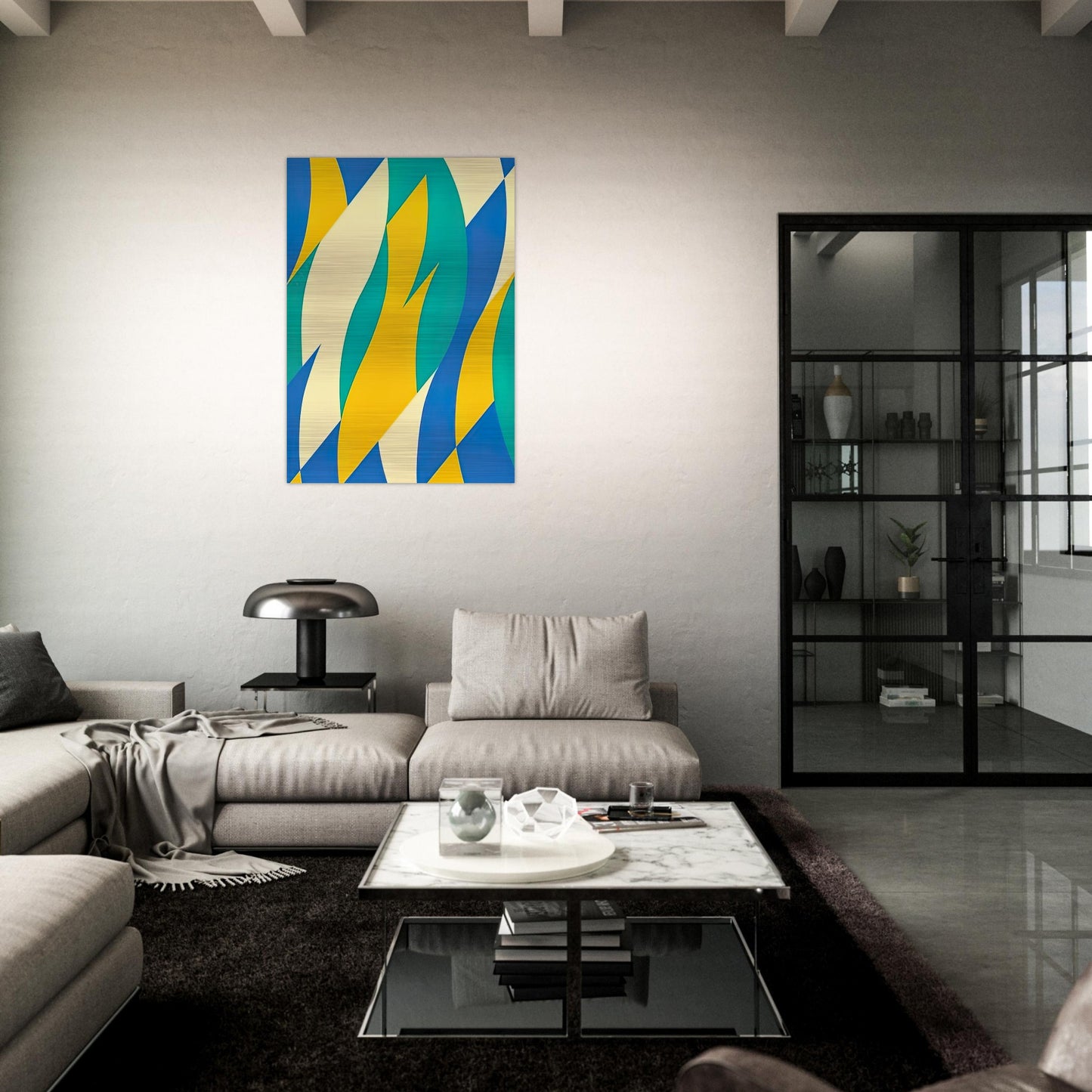 FOLD 2004 - Bridget Riley Brushed Aluminum Print - 70x100 cm / 28x40 inches | Bridget Riley Aluminum Print | Bridget Riley Prints