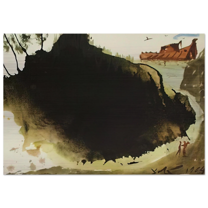 AQUAE DILUVII SUPER TERRAM GENESIS 6 17 1967 - Salvador Dali Brushed Aluminum Print - 70x100 cm / 28x40 inches | Salvador Dali Aluminum Print | Salvador Dali Prints