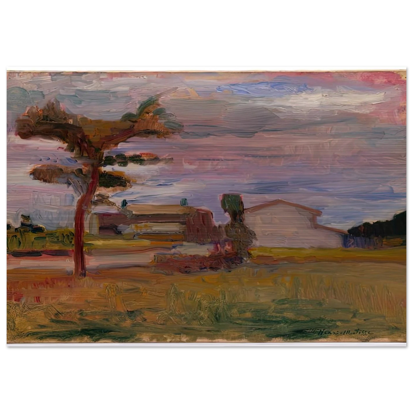 CORSICAN LANDSCAPE 1898 - Henri Matisse Brushed Aluminum Print - 70x100 cm / 28x40 inches | Henri Matisse Aluminum Print | Henri Matisse Prints