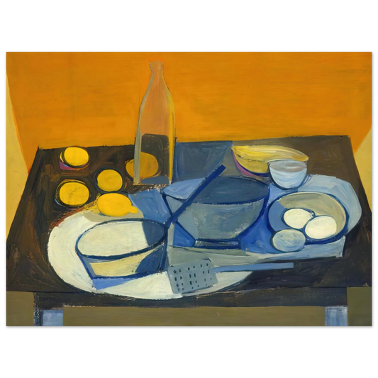 William Scott - Kitchen Still Life - 1948  75x100 cm / 30x40inches Fine Art Poster