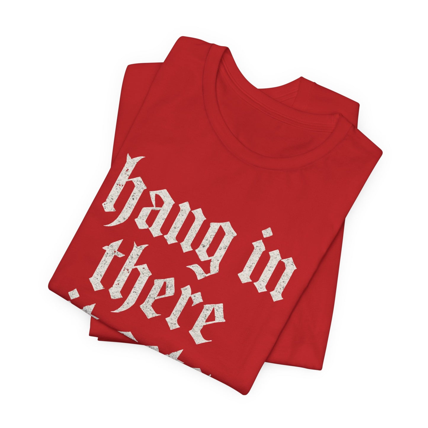 Schwarzer Humor – Durchhalten, es wird noch schlimmer! Lustiges, sarkastisches Zitat auf T-Shirt-Grafik.