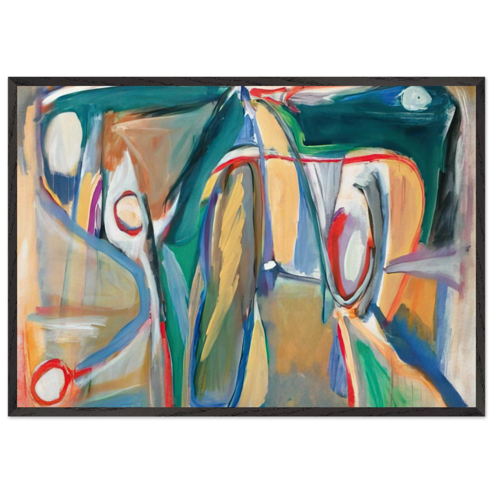 Sans titre Paris rue Git-le-Coeur - 1962 - Bram van Velde 70x100 cm / 28x40 inches Framed Art Print – Black Wooden Frame