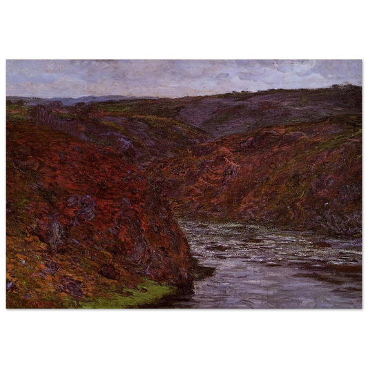 Valley of the Creuse, Grey Sky - claude monet Brushed Aluminum Print - 70x100 cm / 28x40 inches | claude monet Aluminum Print | claude monet Prints