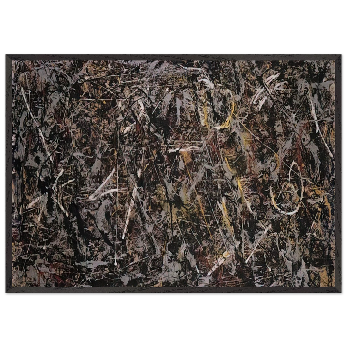 ALCHEMY 1947 - Jackson Pollock 70x100 cm / 28x40 inches Framed Art Print – Black Wooden Frame