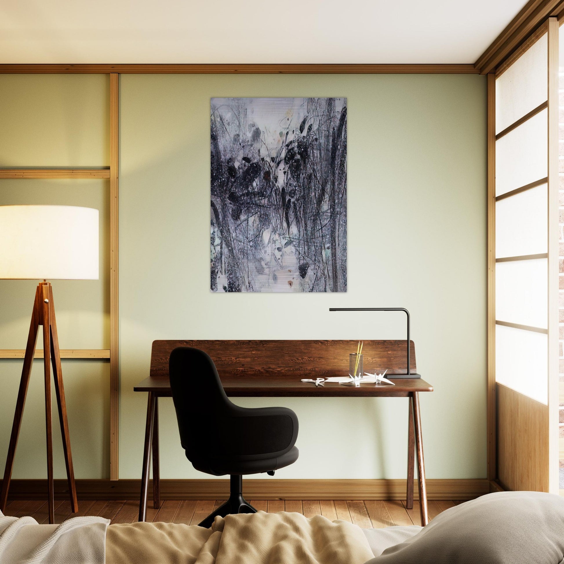 EVOCATION BLEUE 1989 - Chu teh Chun Brushed Aluminum Print - 70x100 cm / 28x40 inches | Chu teh Chun Aluminum Print | Chu teh Chun Prints
