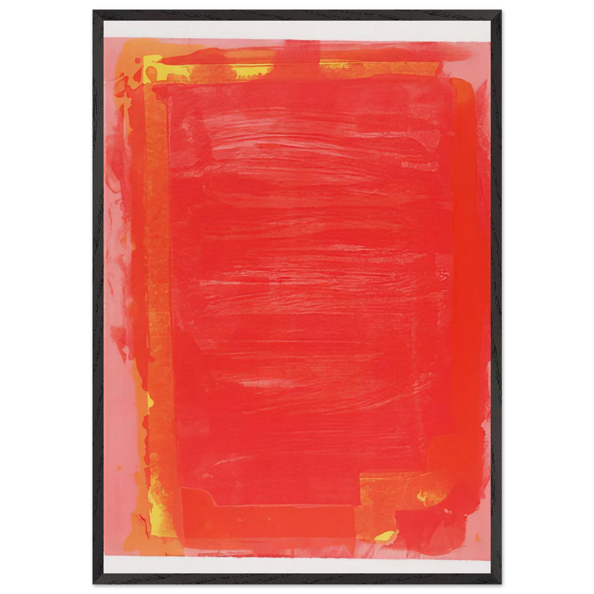 Untitled I - 1974 - John Hoyland 70x100 cm / 28x40 inches Framed Art Print – Black Wooden Frame