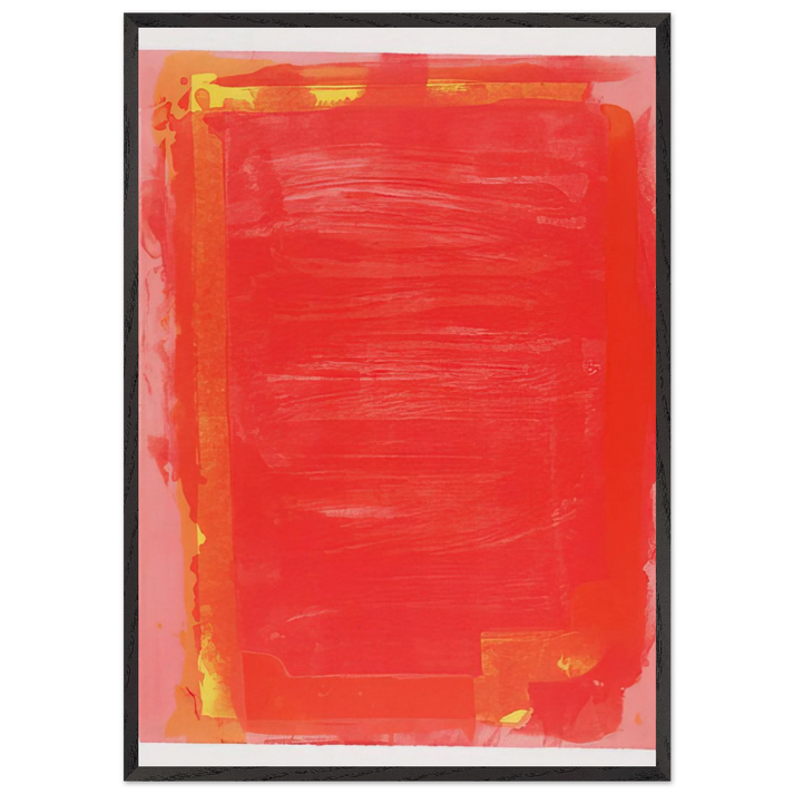 Untitled I - 1974 - John Hoyland 70x100 cm / 28x40 inches Framed Art Print – Black Wooden Frame
