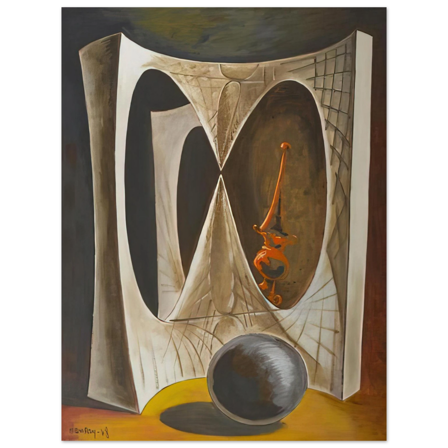 Man Ray - DIDEROT S HARPSICHORD OR THE MERCHANT OF VENICE  75x100 cm / 30x40inches Fine Art Poster
