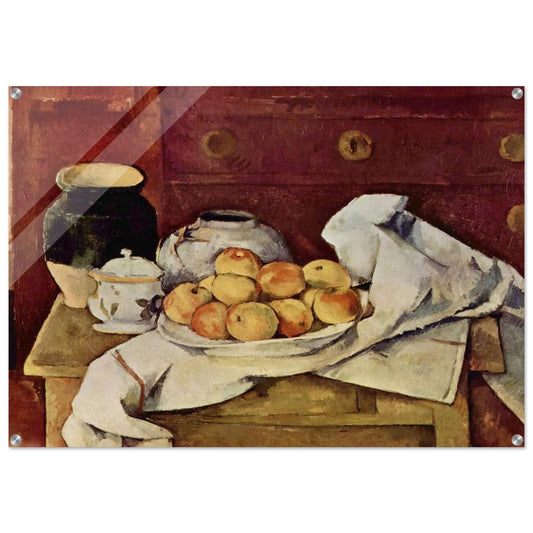 Still Life with a Chest of Drawers - Paul Cézanne Acrylic Print - 70x100 cm / 28x40″ inches | Paul Cézanne Wall Art | Paul Cézanne Prints