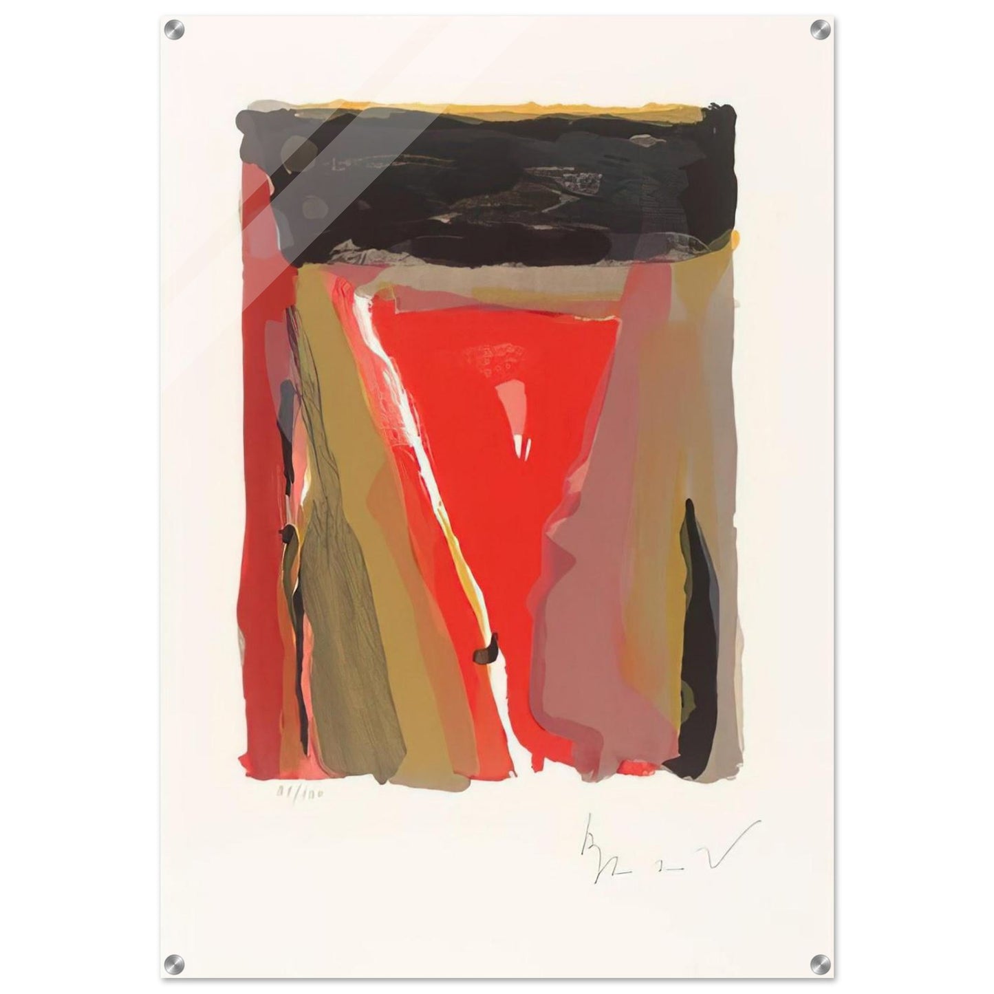 Untitled - 1976 - Bram van Velde Acrylic Print - 70x100 cm / 28x40″ inches | Bram van Velde Wall Art | Bram van Velde Prints