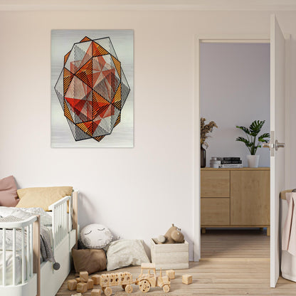 FOUR REGULAR SOLIDS - MC Escher Brushed Aluminum Print - 70x100 cm / 28x40 inches | MC Escher Aluminum Print | MC Escher Prints
