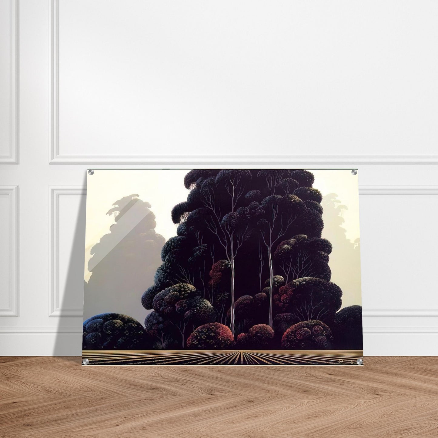 Autumn - Eyvind Earle Acrylic Print - 70x100 cm / 28x40″ inches | Eyvind Earle Wall Art | Eyvind Earle Prints