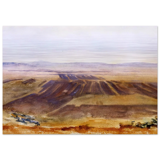 The Plains from Nazareth - John Singer Sargent Brushed Aluminum Print - 70x100 cm / 28x40 inches | John Singer Sargent Aluminum Print | John Singer Sargent Prints