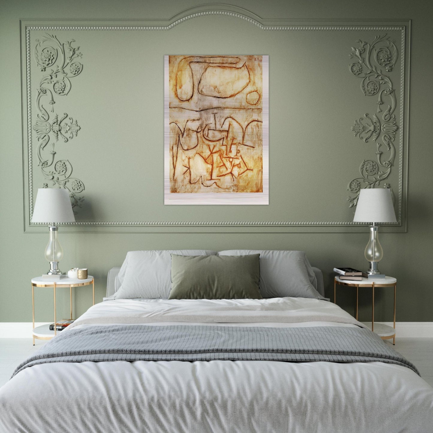 HISTORIC GROUND 1939 - Paul Klee Brushed Aluminum Print - 70x100 cm / 28x40 inches | Paul Klee Aluminum Print | Paul Klee Prints