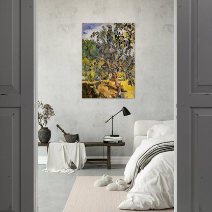 Corner of a garden Sun - Post-Impressionism - Natalia Goncharova Brushed Aluminum Print - 70x100 cm / 28x40 inches | Natalia Goncharova Aluminum Print | Natalia Goncharova Prints