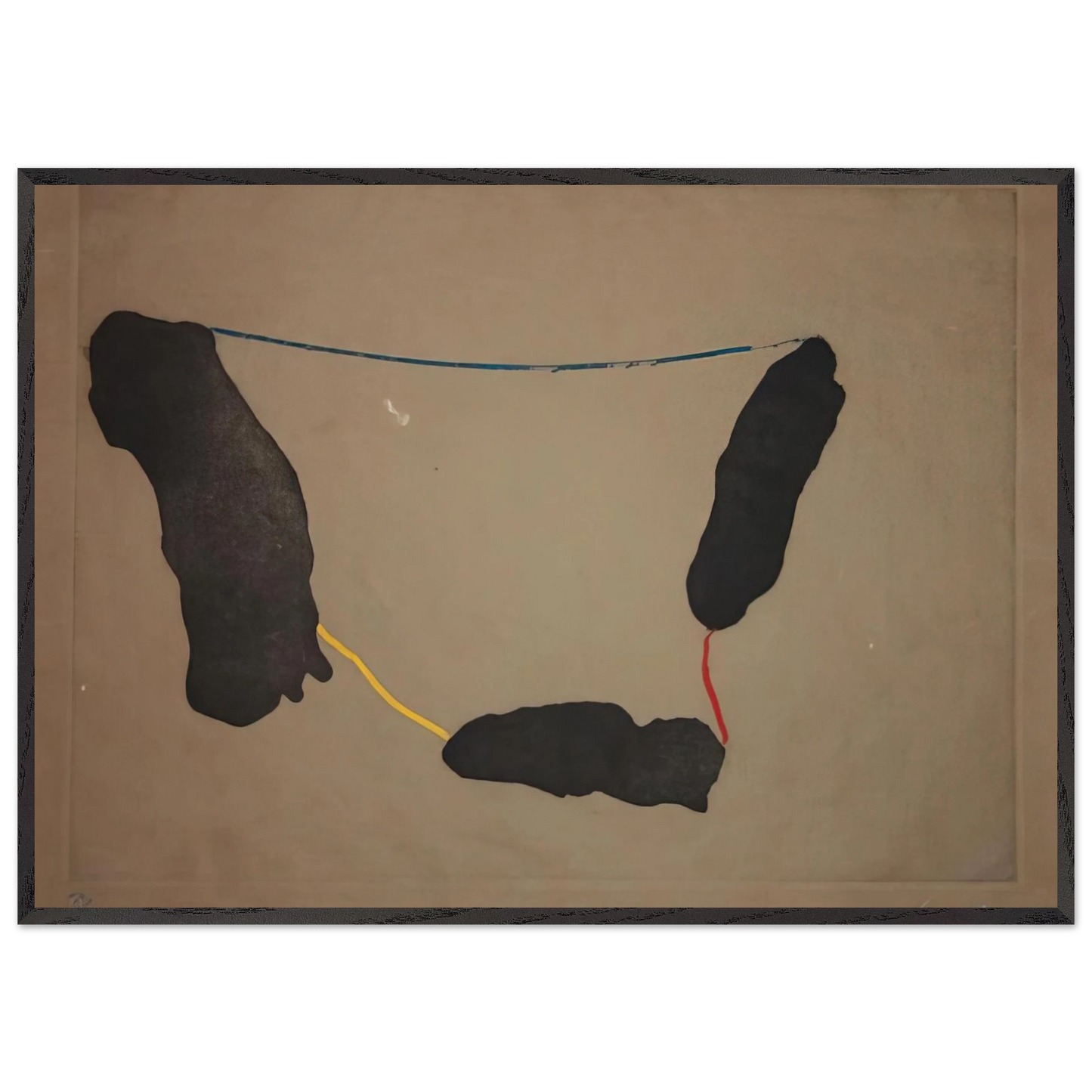 Helen Frankenthaler - Connected By Joy - 1973 Wall art - 13x18 cm / 5x7 inches - Premium Wooden Framed Poster With Fine Art Paper-canvas - Black frame