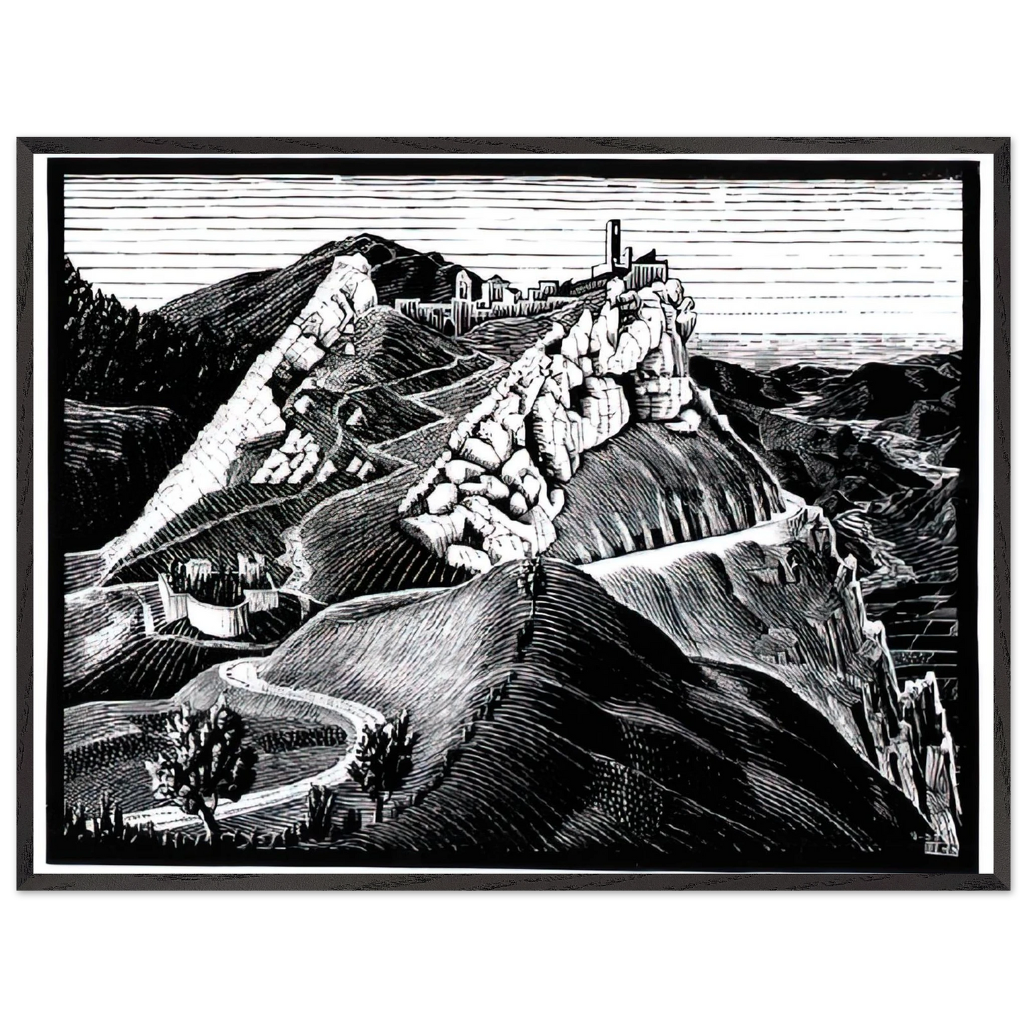 MC Escher - ESCHER (16) Wall Art - 60x80 cm / 24x32 inches - Fine Art Poster-canvas - -