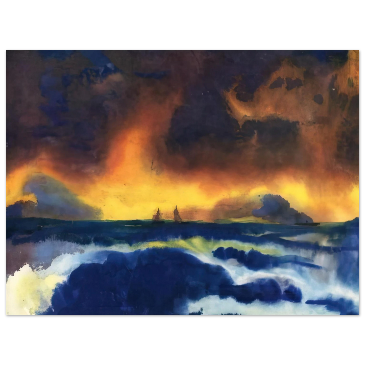 Emil Nolde - Stormy sea  75x100 cm / 30x40inches Fine Art Poster