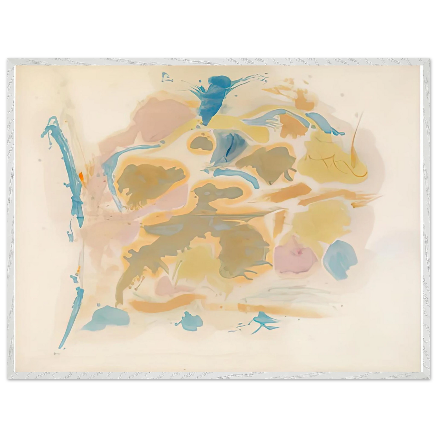 Helen Frankenthaler - Shatter, 1953- Wall Art - 60x80 cm / 24x32 inches - Premium Wooden Framed Poster With Fine Art Paper-canvas - White frame