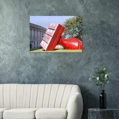 FREE STAMP AT CLEVELAND CITY HALL COLLABORATION WITH VAN BRUGGEN - Claes Oldenburg Brushed Aluminum Print - 70x100 cm / 28x40 inches | Claes Oldenburg Aluminum Print | Claes Oldenburg Prints