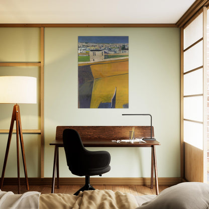 Yellow Porch - Richard Diebenkorn Brushed Aluminum Print - 70x100 cm / 28x40 inches | Richard Diebenkorn Aluminum Print | Richard Diebenkorn Prints
