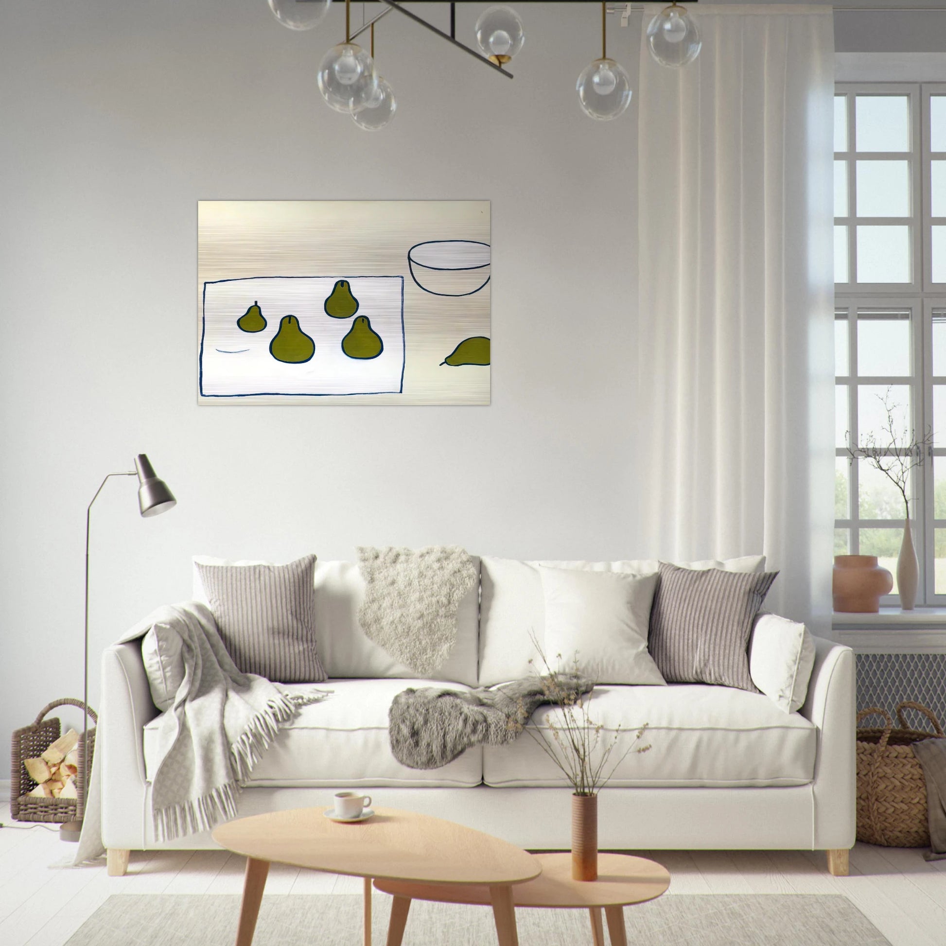 Five Pears - 1976 - William Scott Brushed Aluminum Print - 70x100 cm / 28x40 inches | William Scott Aluminum Print | William Scott Prints