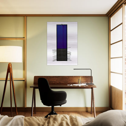 BLEU VERTICAL - Jesus Rafael Soto Brushed Aluminum Print - 70x100 cm / 28x40 inches | Jesus Rafael Soto Aluminum Print | Jesus Rafael Soto Prints