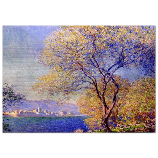Antibes Seen from the Salis Gardens 01 - claude monet Brushed Aluminum Print - 70x100 cm / 28x40 inches | claude monet Aluminum Print | claude monet Prints