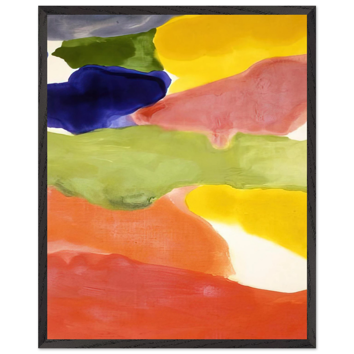Helen Frankenthaler - Tutti-Fruitti - 1966 Wall art - 20x25 cm / 8x10 inches - Premium Wooden Framed Poster With Fine Art Paper-canvas - White frame