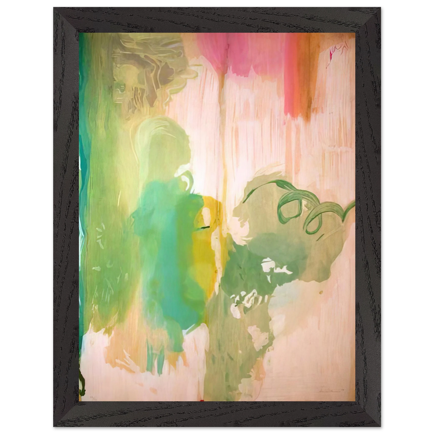 Helen Frankenthaler - Snow Pines - 2004 Wall art - 15x20 cm / 6x8 inches - Premium Wooden Framed Poster With Fine Art Paper-canvas - Wood frame