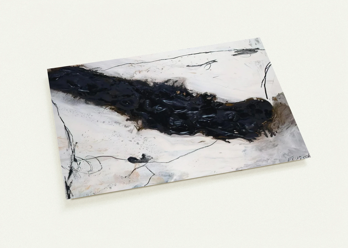 Fluss - 1983 By Emil Schumacher Pack of 10 Post Cards | Emil Schumacher Post Cards | A6 (10.5 x 14.8 cm) - 4.1 x 5.8 inches