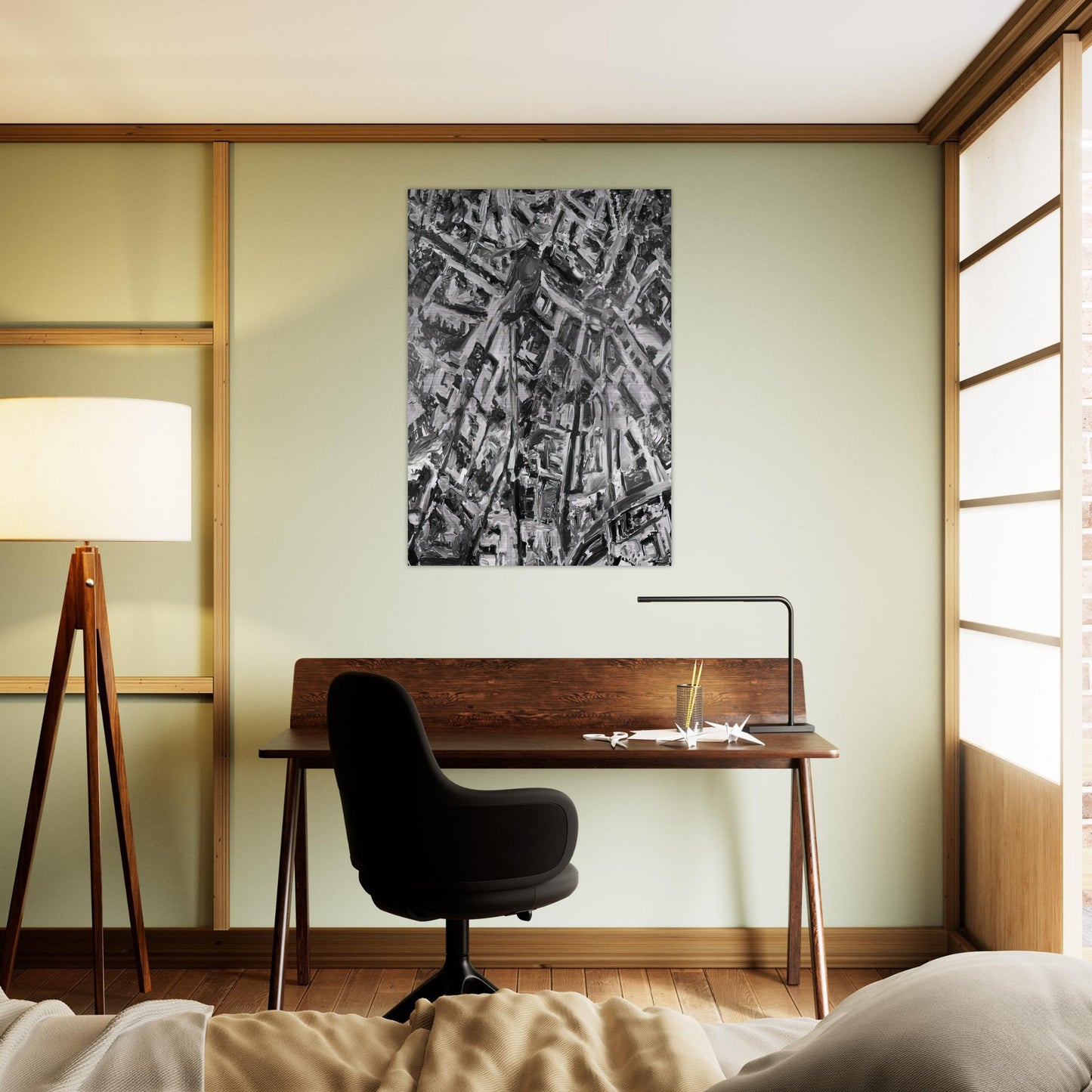 TOWNSCAPE PL 1970 - Gerhard Richter Brushed Aluminum Print - 70x100 cm / 28x40 inches | Gerhard Richter Aluminum Print | Gerhard Richter Prints