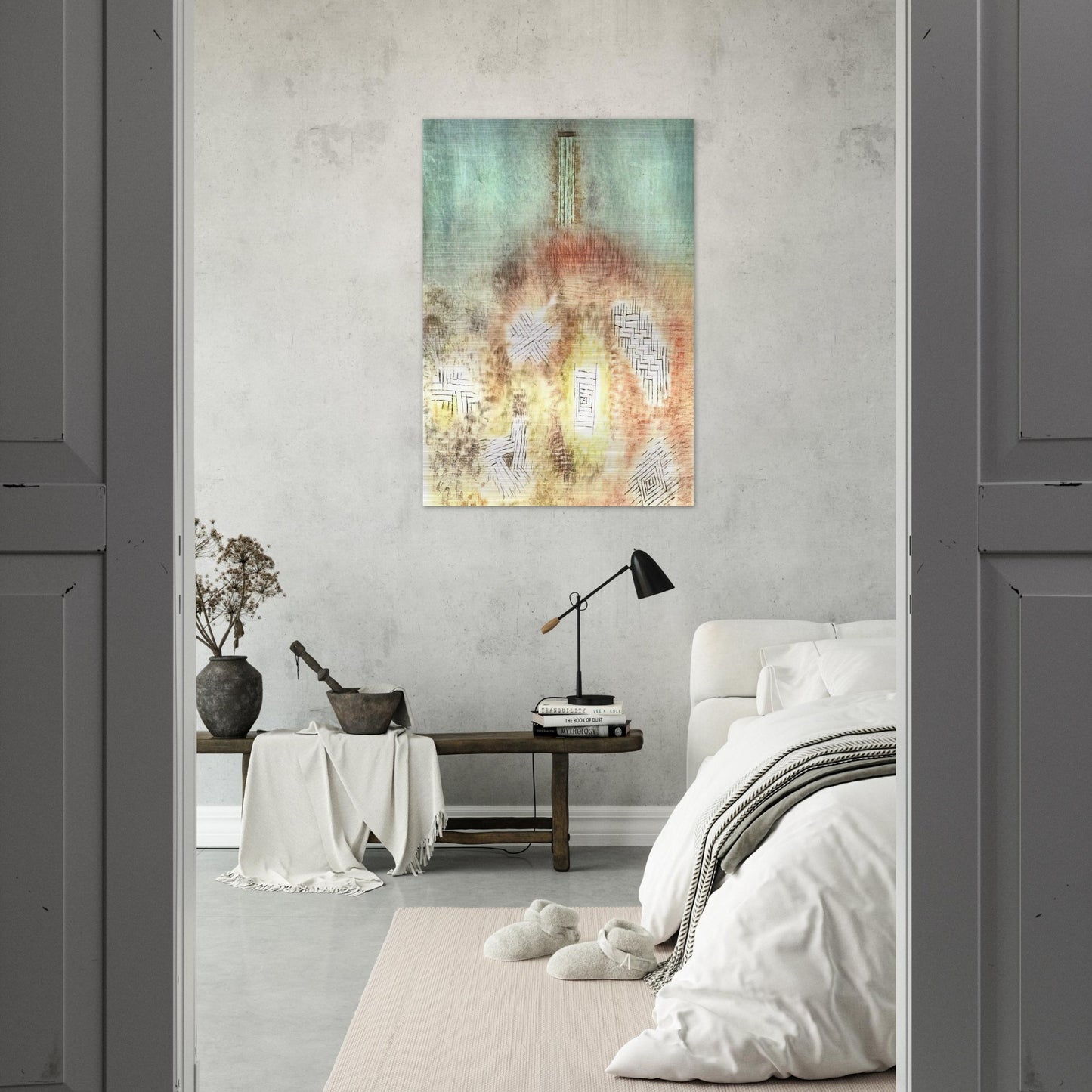 THE COLUMN 1926 - Paul Klee Brushed Aluminum Print - 70x100 cm / 28x40 inches | Paul Klee Aluminum Print | Paul Klee Prints