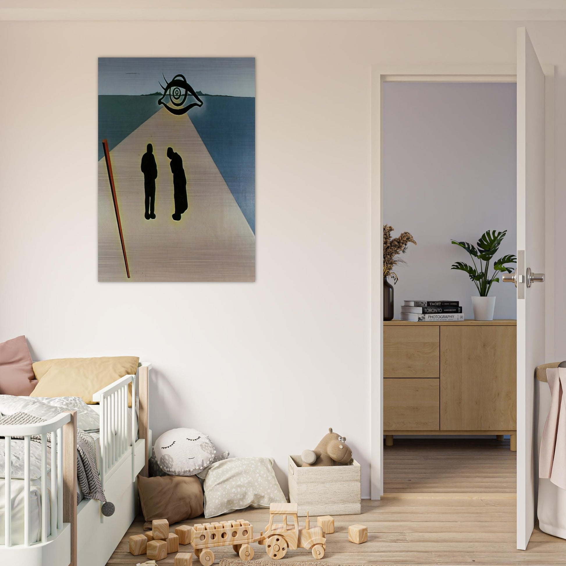 THE EYE OF THE ANGELUS - Salvador Dali Brushed Aluminum Print - 70x100 cm / 28x40 inches | Salvador Dali Aluminum Print | Salvador Dali Prints