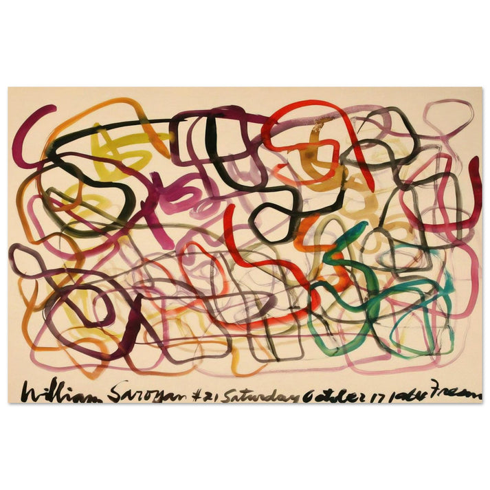 #21 Saturday October 17, 1964 Fresno - 1964 - William Saroyan Art Prints - 100x150 cm / 40x60″ inches | William Saroyan Poster | William Saroyan Prints