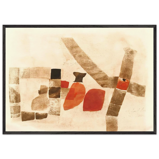 Dongo - 1964 - Julius Bissier 70x100 cm / 28x40 inches Framed Art Print – Black Wooden Frame