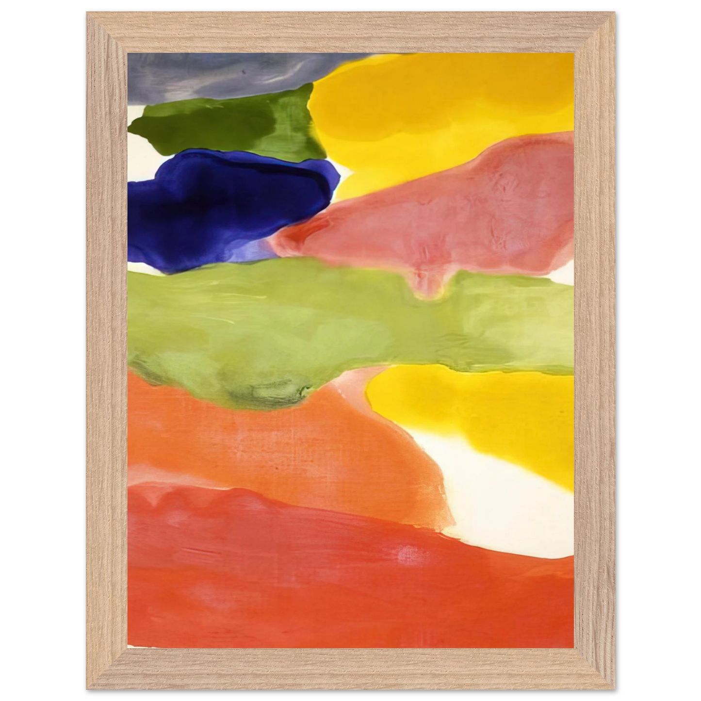 Helen Frankenthaler - Tutti-Fruitti - 1966 Wall art - 28x43  cm / XL (11x17 inches) - Premium Wooden Framed Poster With Fine Art Paper-canvas - Wood frame