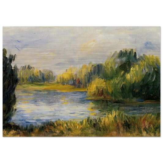 The Banks of the River - Pierre-Auguste Renoir Brushed Aluminum Print - 70x100 cm / 28x40 inches | Pierre-Auguste Renoir Aluminum Print | Pierre-Auguste Renoir Prints
