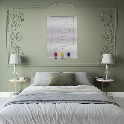 TARGET ULAE 89 - Jasper Johns Brushed Aluminum Print - 70x100 cm / 28x40 inches | Jasper Johns Aluminum Print | Jasper Johns Prints