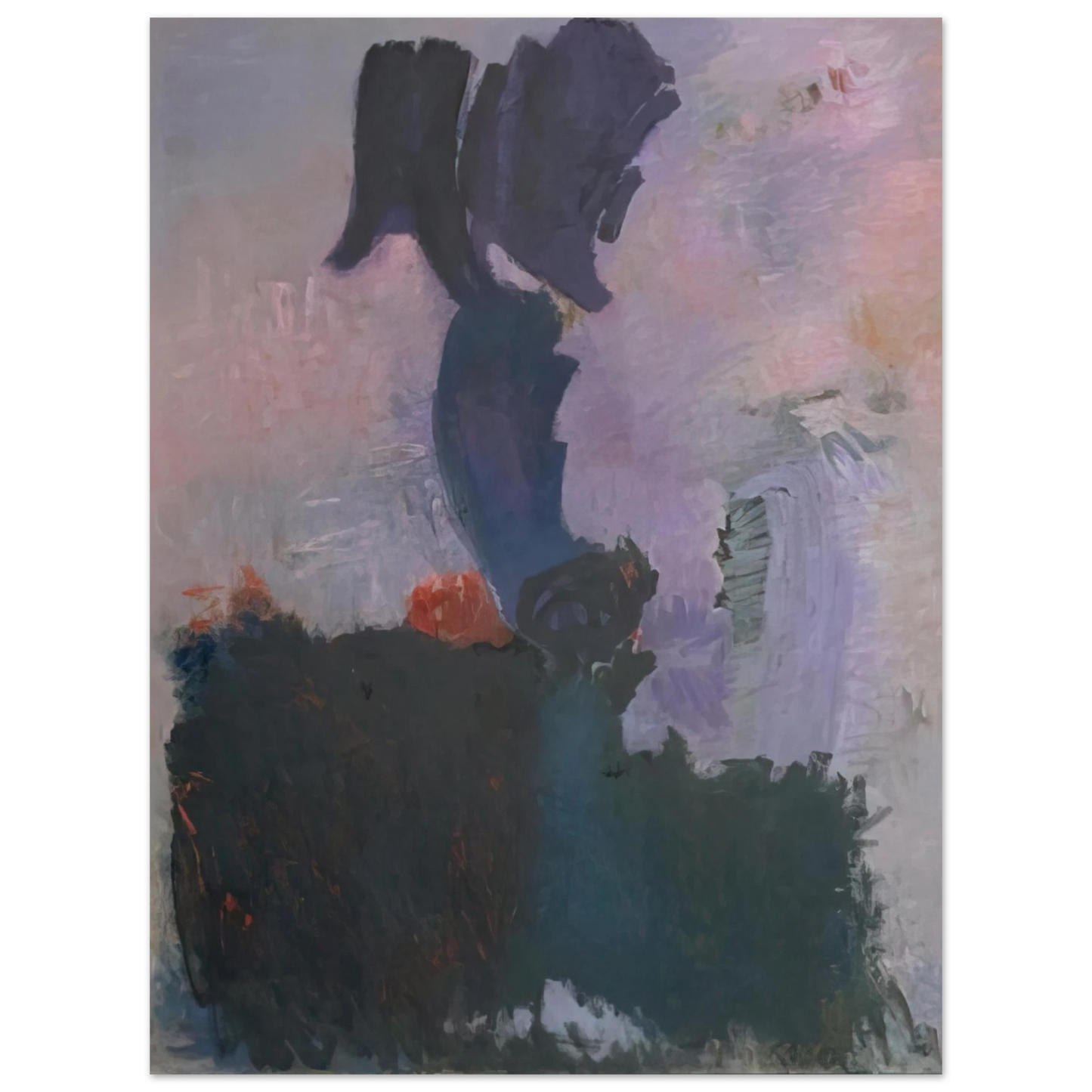 Adja Yunkers - Embroidered Halo - 1958  75x100 cm / 30x40inches Fine Art Poster