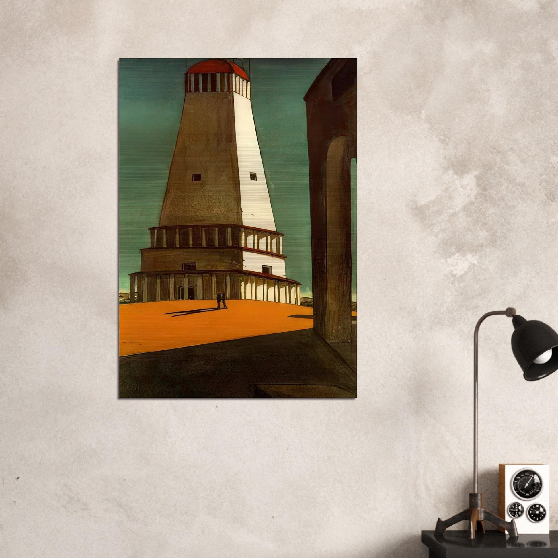 THE NOSTALGIA OF THE INFINITE 1913 - Giorgio de Chirico Brushed Aluminum Print - 70x100 cm / 28x40 inches | Giorgio de Chirico Aluminum Print | Giorgio de Chirico Prints