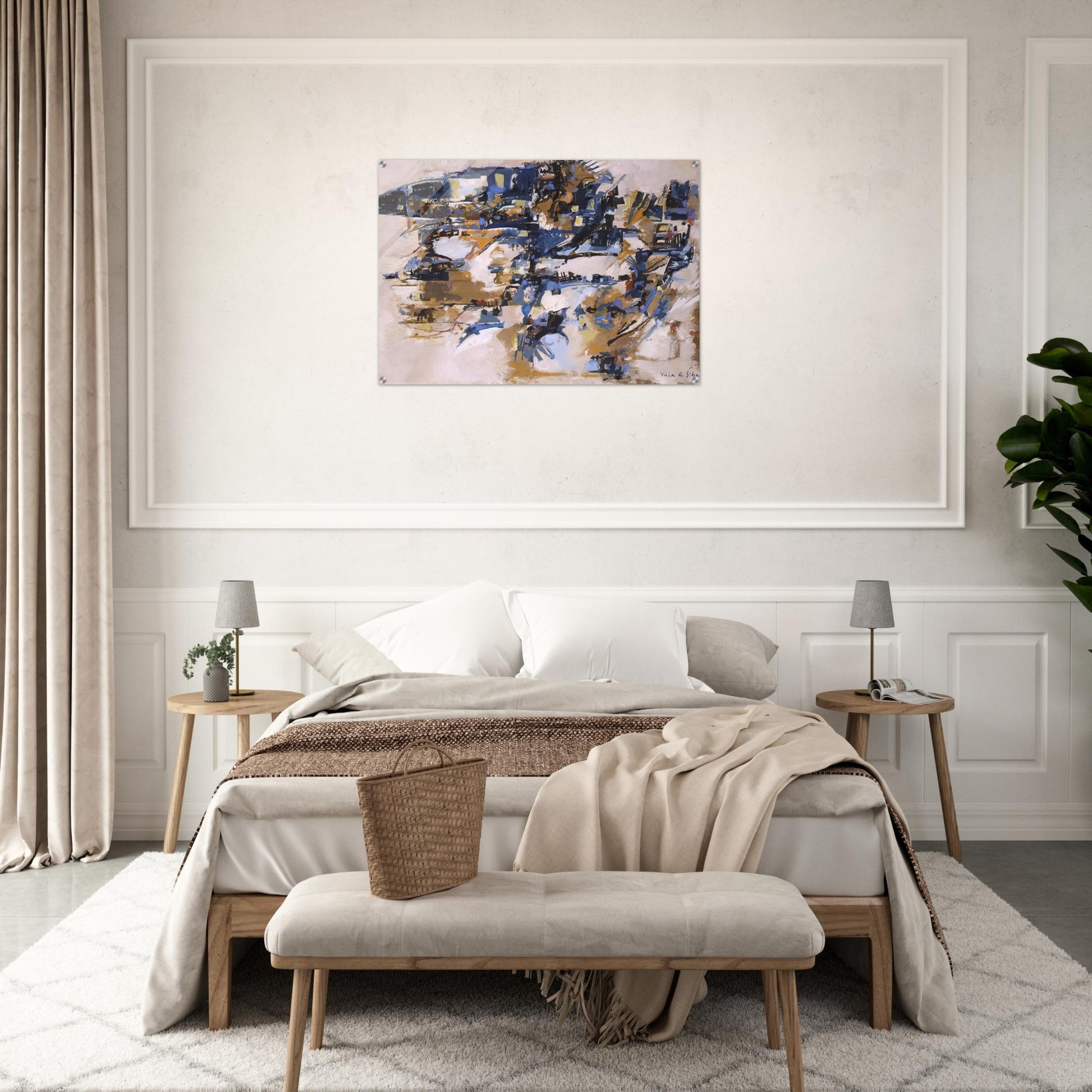 Untitled - 1958 - Maria Helena Vieira da Silva Acrylic Print - 70x100 cm / 28x40″ inches | Maria Helena Vieira da Silva Wall Art | Maria Helena Vieira da Silva Prints