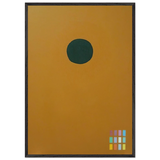 Green Disc 72061 - 1972 - Adolph Gottlieb 70x100 cm / 28x40 inches Framed Art Print – Black Wooden Frame