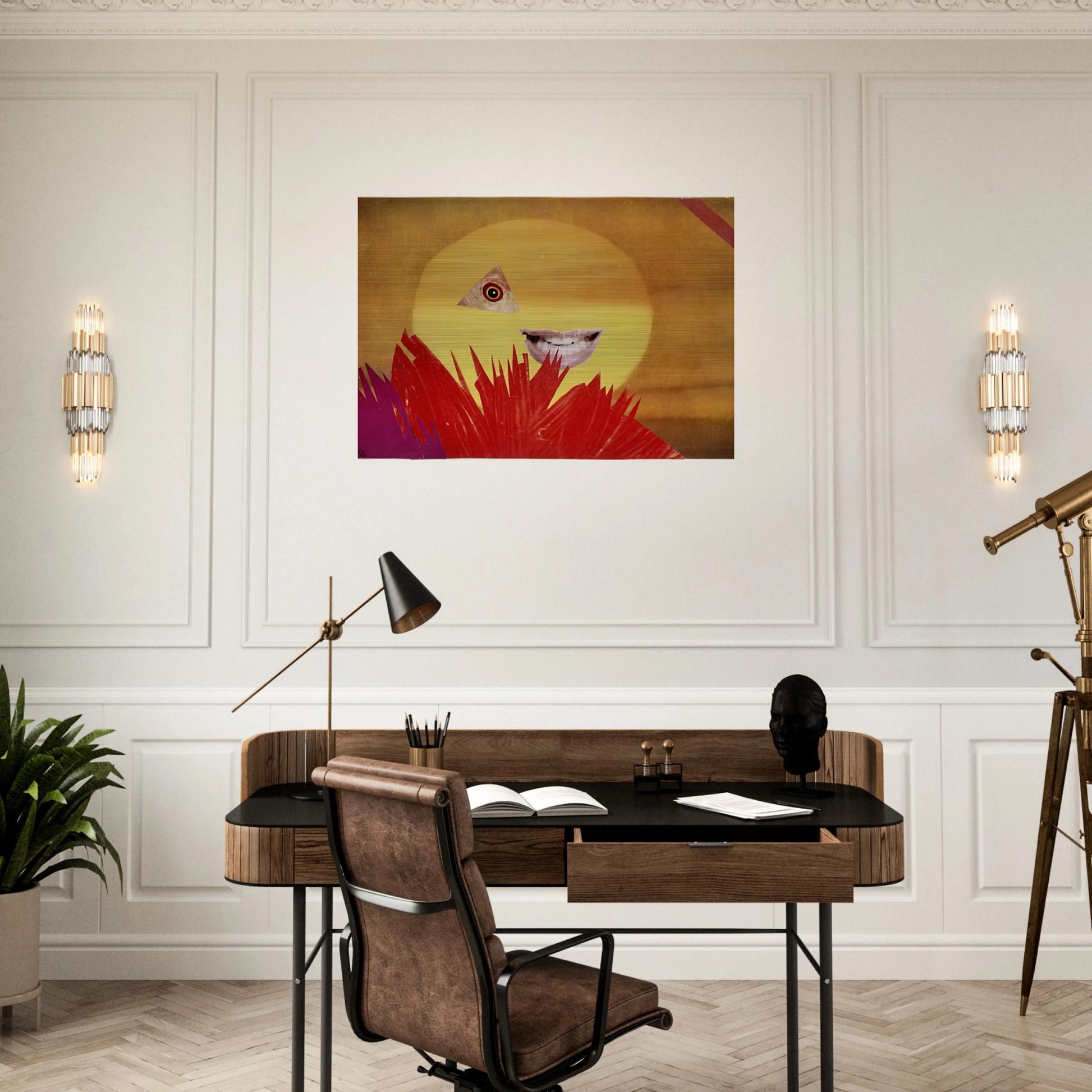 LITTLE SUN 1969 - Hannah Hoch Brushed Aluminum Print - 70x100 cm / 28x40 inches | Hannah Hoch Aluminum Print | Hannah Hoch Prints