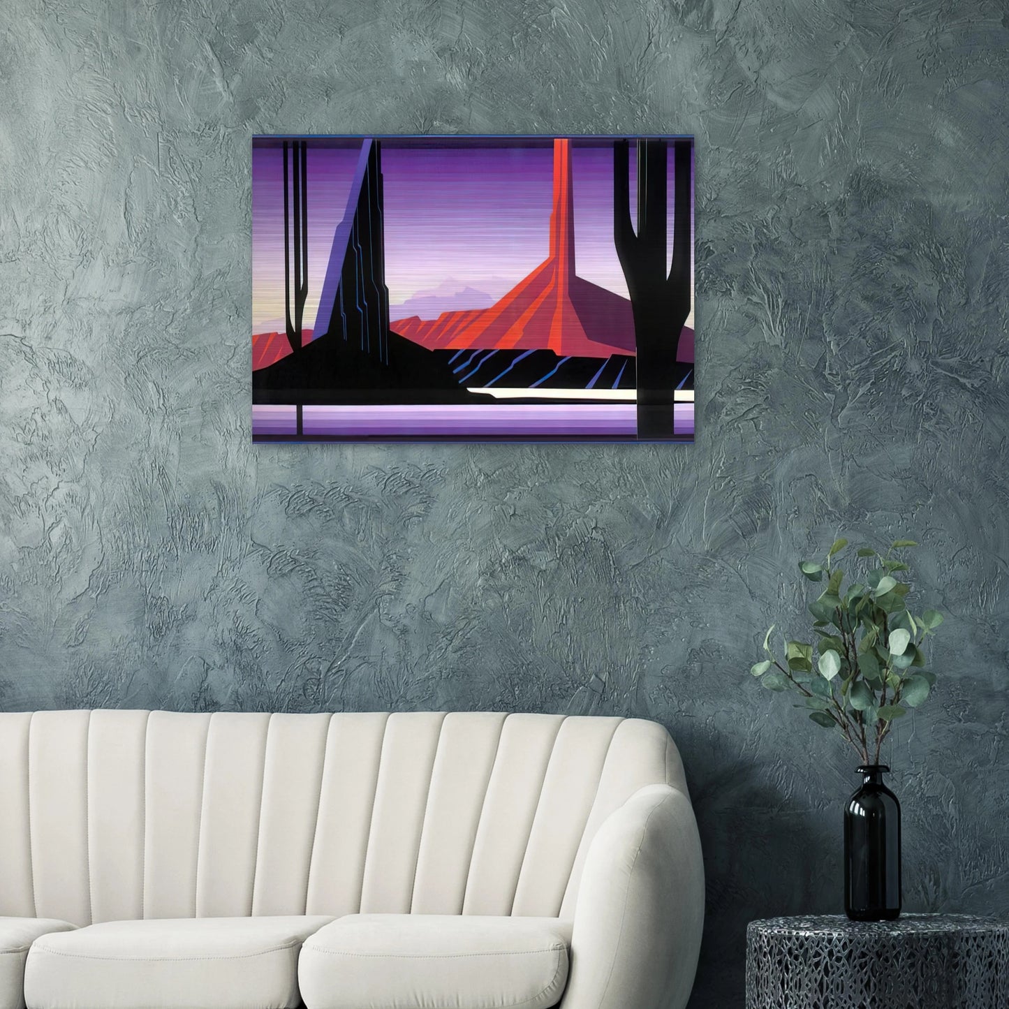Beneath A Silent Sky - Eyvind Earle Brushed Aluminum Print - 70x100 cm / 28x40 inches | Eyvind Earle Aluminum Print | Eyvind Earle Prints