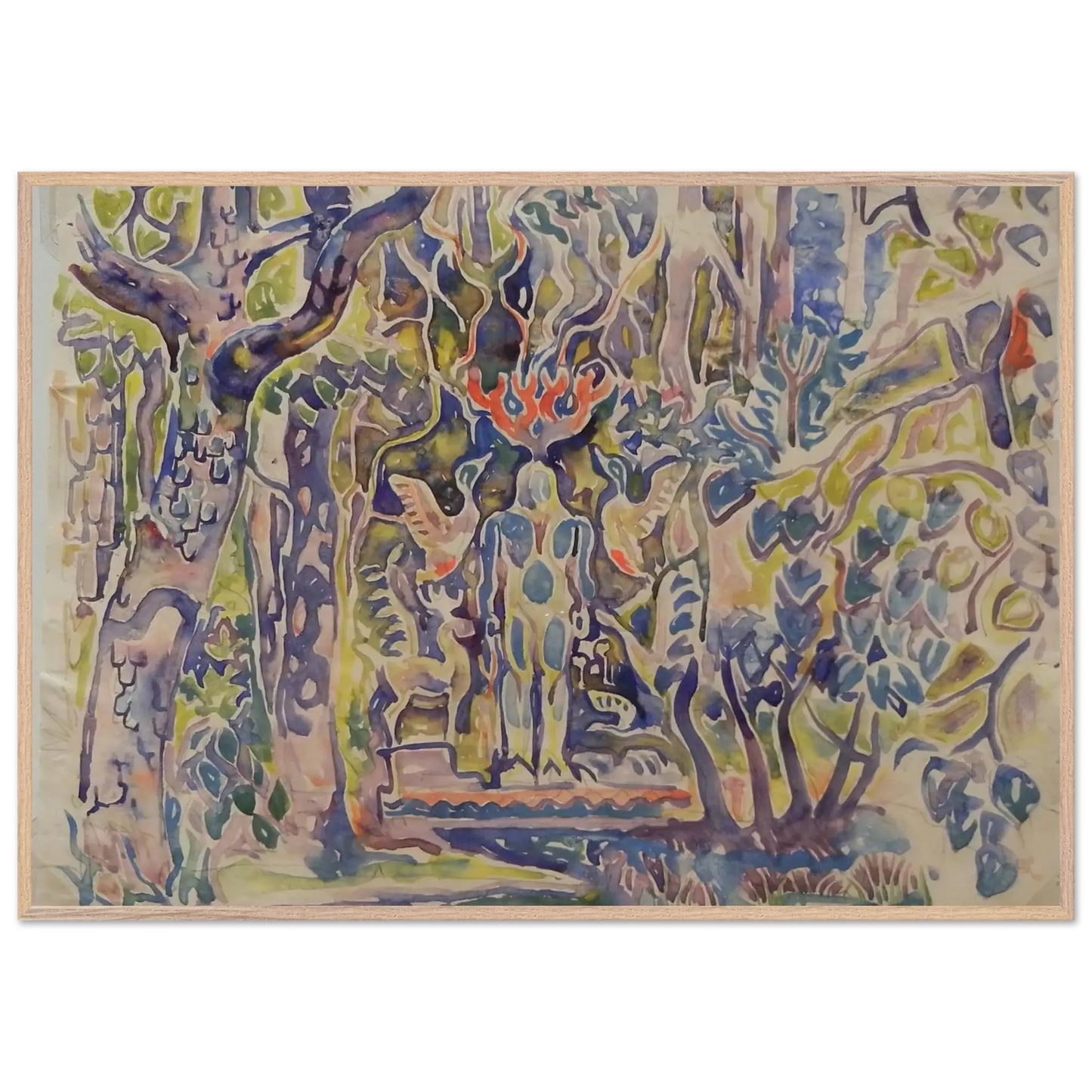 Walter Inglis Anderson - Walter Anderson Wall art - 13x18 cm / 5x7 Inches - Premium Wooden Framed Poster With Fine Art Paper - Wood frame