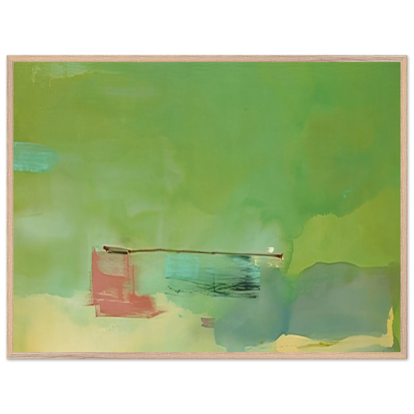 Helen Frankenthaler - Springscape - 1975 Wall art - A2 (42 x 59.4  cm) - Premium Wooden Framed Poster With Fine Art Paper - Black frame