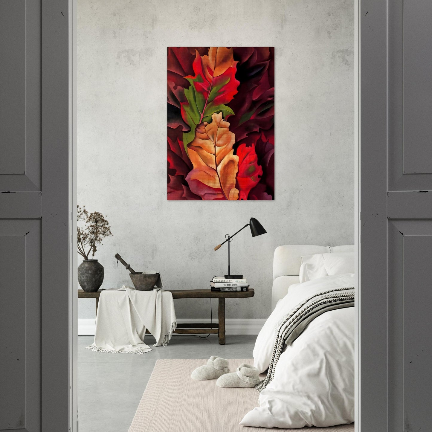 Autumn Leaves - Lake George, N.Y. - Georgia O'Keeffe Brushed Aluminum Print - 70x100 cm / 28x40 inches | Georgia O'Keeffe Aluminum Print | Georgia O'Keeffe Prints